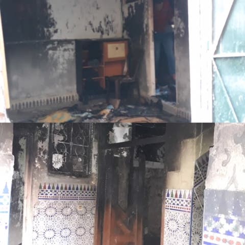 حريق مهول يأتي على منزل بالمدينة العتيقة بمراكش