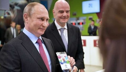 بوتين يحضر المباراة الافتتاحية لمونديال 2018