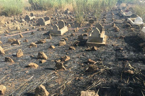 حريق يفحم القبور بمقبرة الشهداء بالدار البيضاء