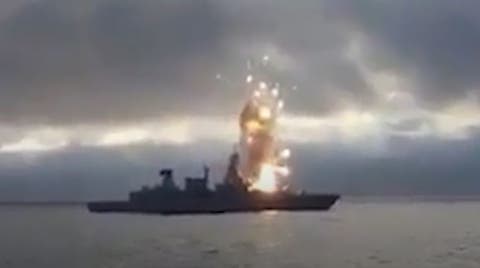 صاروخ ينفجر بالخطأ على متن سفينة ألمانية