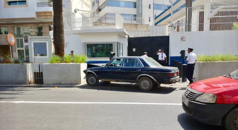 إصطدام سيارة بمدخل قنصلية أمريكا بالدارالبيضاء