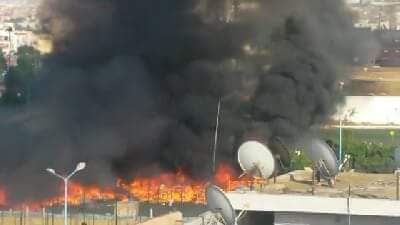 أنباء عن سقوط ضحايا في حريق مهول اندلع بخيام المهاجرين بالدار البيضاء