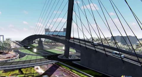 جسر البيضاء المعلق يقترب من نهايته و اعمارة يؤكد: “إنه تحفة معمارية”