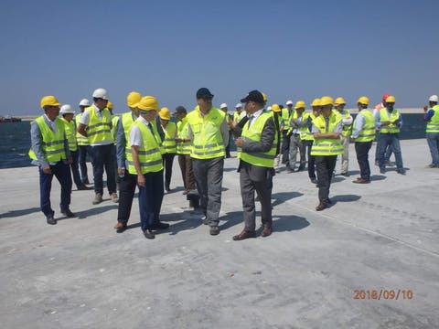 زيارة تفقدية للوزير عمارة و عبد الرحيم الحافظي  لورش بناء ميناء اسفي الجديد