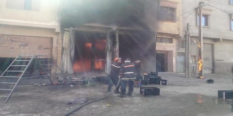 تارودانت: حريق مهول قرب سوق الجملة بأولاد تايمة