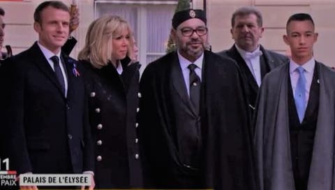 الملك يصل إلى قصر الإيليزي للمشاركة في احتفالات مئوية هدنة الحرب العالمية الأولى