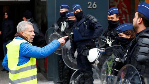 اعتقال 50 محتجا من السترات الصفراء في بروكسل