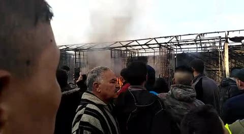 فاس..حريق مهول يأتي على سوق شعبي  (فيديو )