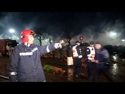 تارودانت : اندلاع حريق بسوق للمتلاشيات ولا أرواح في الحادث