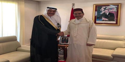 سفير السعودية يزور مصطفى الخلفي بمكتبه بالرباط