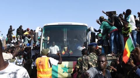 استقبال حاشد لمنتخب السنغال بعد عودته للعاصمة دكار
