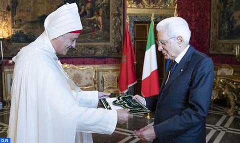سفير الملك في إيطاليا يسلم أوراق اعتماده للرئيس سيرجيو ماتاريلا