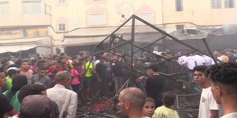 حريق مهول في سوق شعبي بفاس والأسباب مجهولة