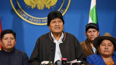 الرئيس البوليفي يعلن استقالته