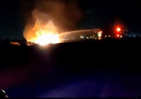 اشتعال النيران في طائرة عسكرية إسرائيلية – فيديو