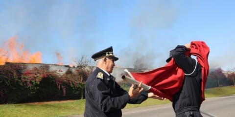 في زمن كورونا… حريق يخرج رجال الوقاية المدنية من حالة الطوارئ الصحية