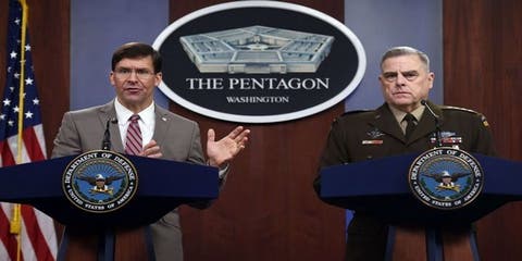 عزل وزير الدفاع الأمريكي عن نائبه بسبب فيروس كورونا