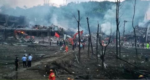 الصين.. انفجار صهريج شاحنة يخلف 12 قتيلا و166 جريحا جنوب شرقي البلاد