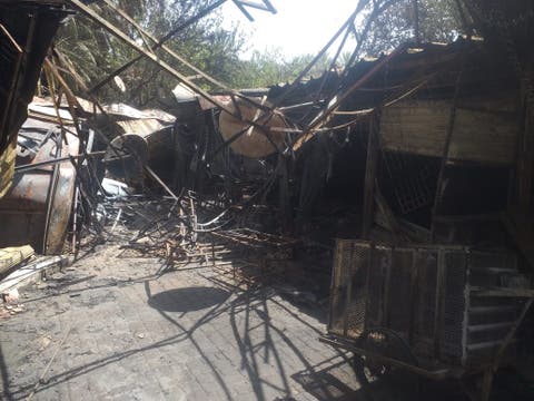 النيران تلتهم مسجدا وعشرات “البراريك” بسوق مشربة سيدي حرازم‎