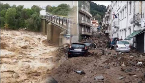 ايطاليا : قتلى ومفقودون في فيضانات مدمرة تجتاح جزيرة سردينيا