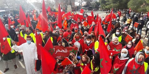 مدريد تلتحق بركب المظاهرات المحتفلة بالإعتراف بمغربية الصحراء