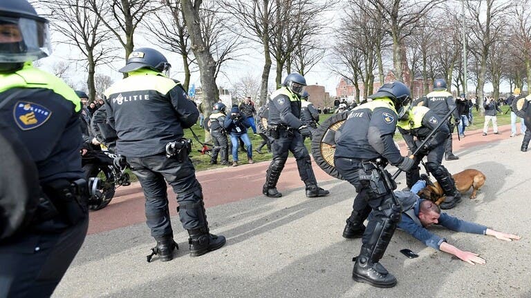 هولندا... اعتقال 58 شخصا بسبب التظاهرات