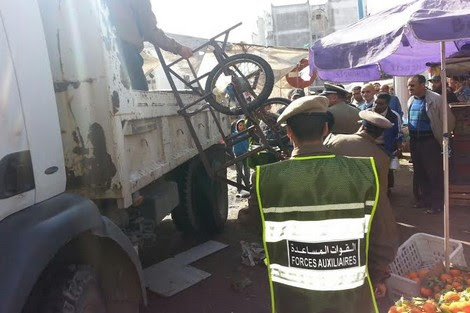 حملة واسعة لتحرير الملك العمومي بمدينة مكناس