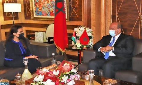 ميارة يستقبل السفيرة الأردنية و يشيد بمستوى التعاون بين البلدين