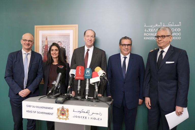 ناقشا سبل تقوية الشراكة.. أخنوش يستقبل رئيس مجموعة البنك الدولي