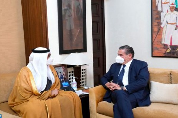 تباحثا تعزيز الاستثمار بين البلدين.. أخنوش يستقبل وزير الصناعة الإماراتي