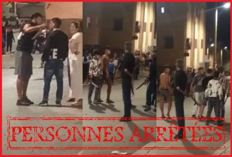تبادل العنف في الشارع العام يسقط شخصين في قبضة أمن سطات