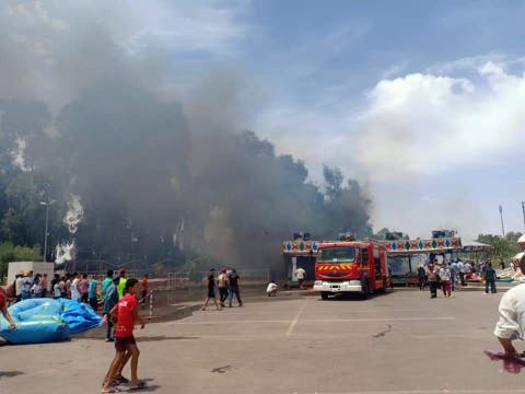 مراكش : إندلاع حريق بفضاء للالعاب بالقرب من محطة وقود