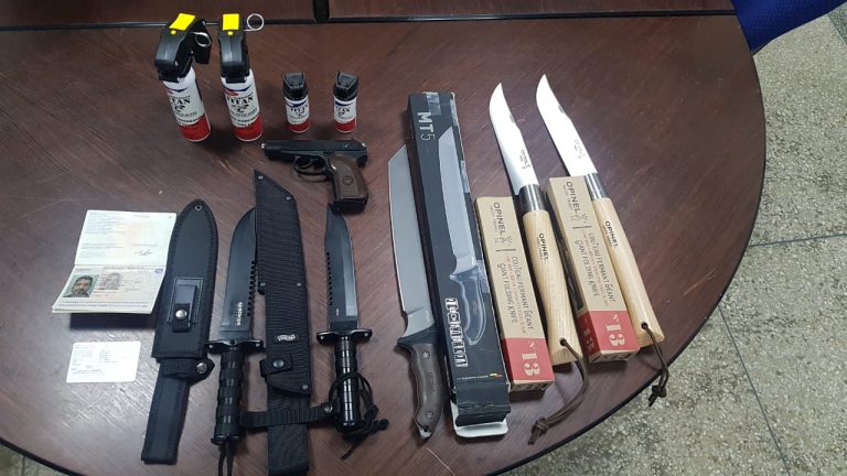 الناظور .. جمارك ميناء بني أنصار تحجز مسدسا وقنابل مسيلة للدموع + صور