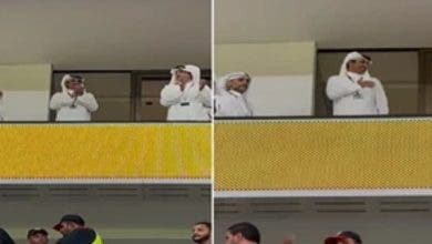 Photo of بالملعب.. أمير قطر ووالديه يحتفلون بفوز المنتخب الوطني
