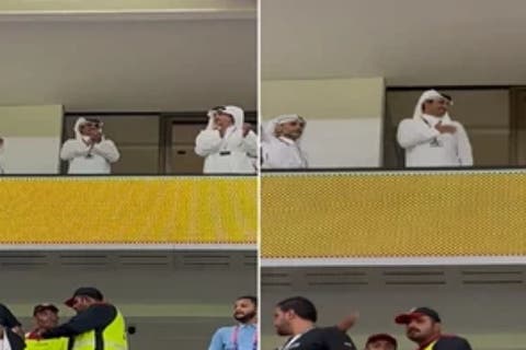 بالملعب.. أمير قطر ووالديه يحتفلون بفوز المنتخب الوطني