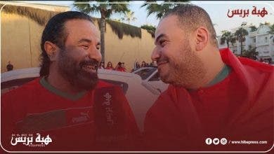 Photo of من قلب عين الذياب..مشجعان مصري وسعودي يحتفلان مع المغاربة بفوز المنتخب المغربي