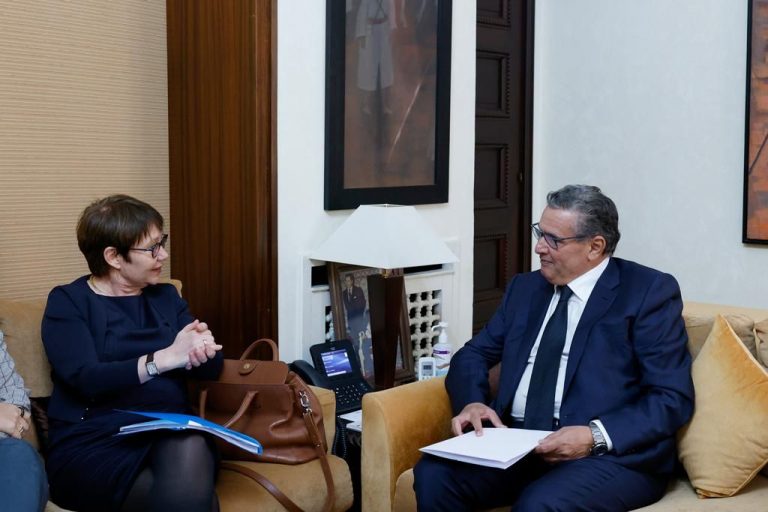 اخنوش يتباحث مع رئيسة البنك الأوروبي لإعادة الإعمار والتنمية