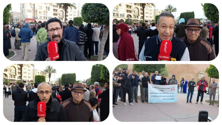سطات.. استنفار أمني خلال وقفة احتجاجية ضد الغلاء " فيديو"