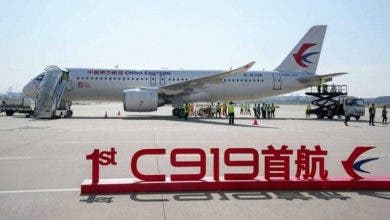 Photo of أول طائرة ركاب صينية الصنع تكمل رحلتها التجارية الأولى