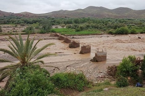 مراكش : مياه وادي تبتلع راعي وقطيعه من الغنم