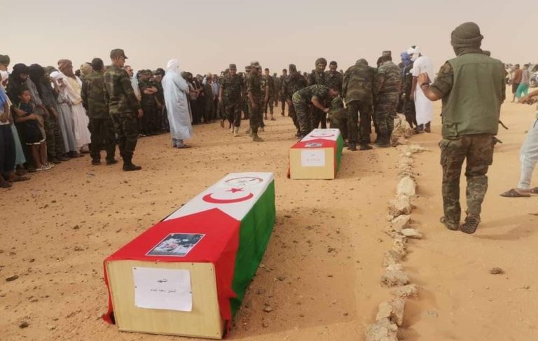 البوليساريو تشيع جثامين قتلاها في ضربة بمسيرة مغربية