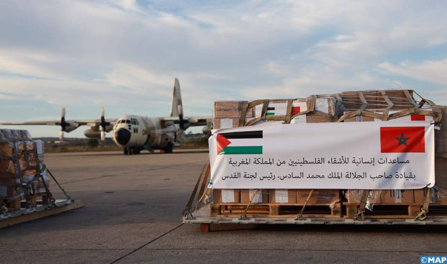 وصول طائرتين مغربيتين محملتين بمساعدات للفلسطينيين إلى مطار العريش