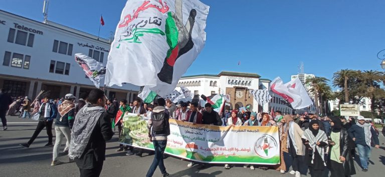 مسيرة حاشدة بالرباط للمطالبة بوقف الإبادة في غزة
