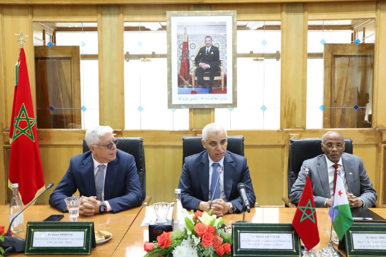 ايت الطالب يترأس مراسيم التوقيع على مذكرتي تفاهم بين المغرب وجيبوتي