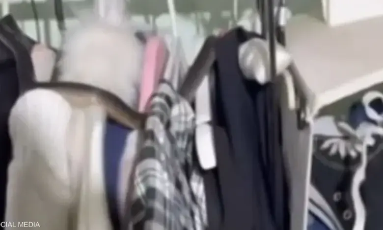 فيديو مفاجأة "غير متوقعة" في خزانة ملابس