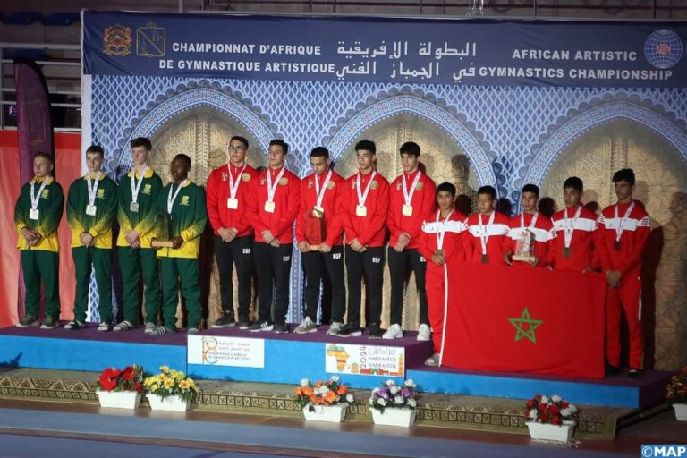 منتخب المغرب يحتل الرتبة الثانية في بطولة أفريقيا للجمباز