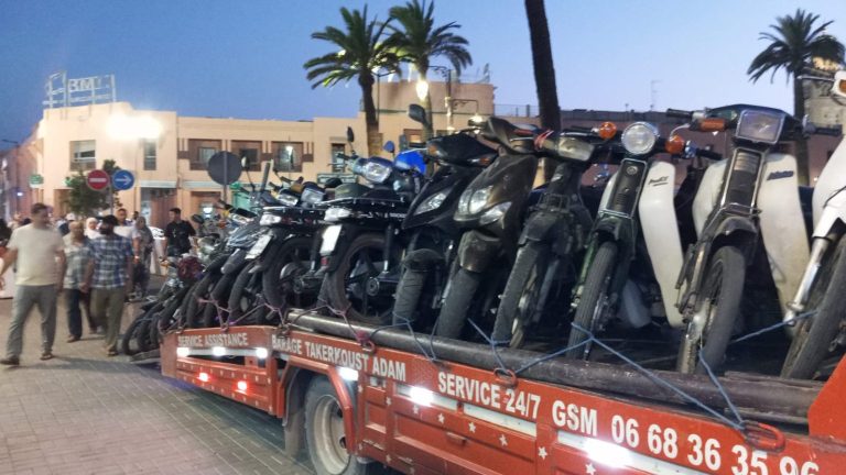 مراكش : حملة أمنية ضد الدراجات النارية المخالفة