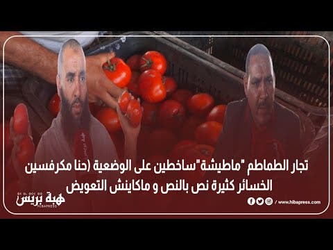 تجار الطماطم “ماطيشة”ساخطين على الوضعية (حنا مكرفسين و الخسائر كثيرة نص بالنص و ماكاينش التعويض)