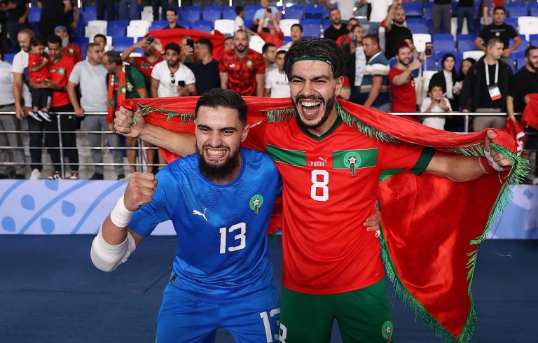 سفيان الشعراوي لاعب المنتخب المغربي لكرة القدم داخل القاعة