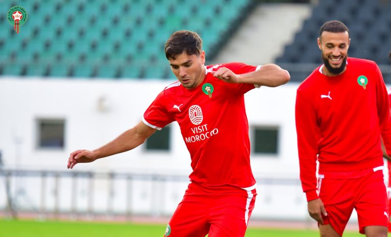 براهيم دياز ونصير مزراوي من تداريب المنتخب المغربي
